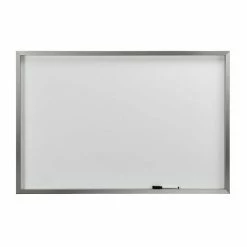 Mikasa Metallic Border White Board Silver White