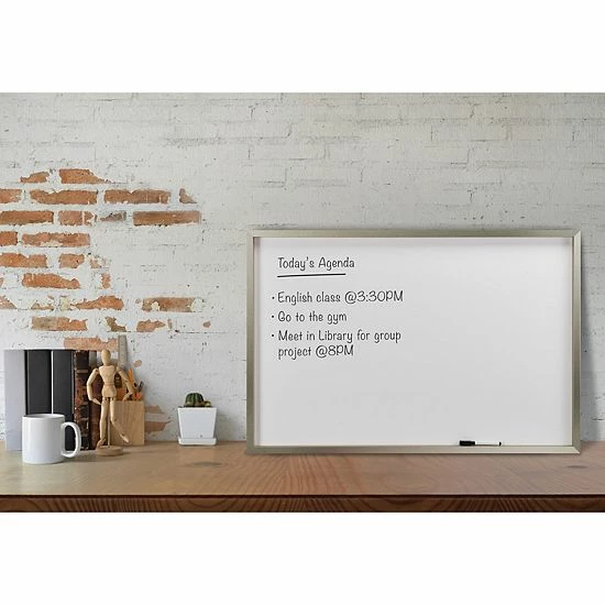 Mikasa Metallic Border White Board Silver White 4 Mikasa Metallic Border White Board Silver White - Image 2