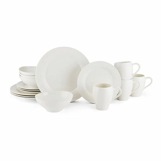 Mikasa Swirl 16-pc. Dinnerware Set Gray 3 Mikasa Swirl 16-pc. Dinnerware Set Gray