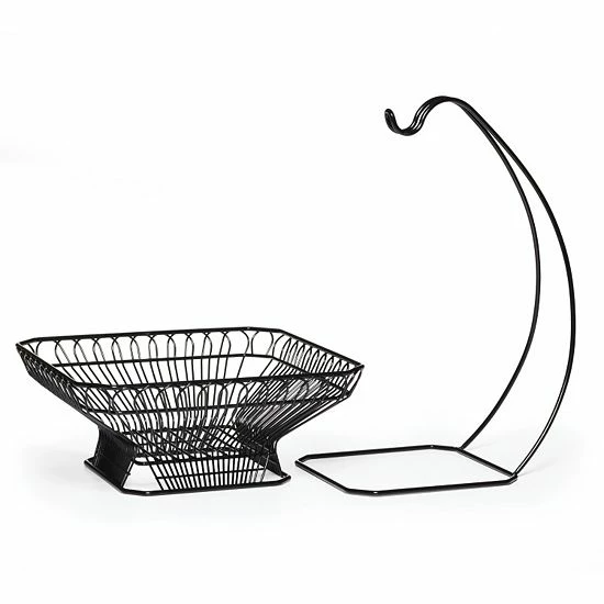 Mikasa Gourmet Basics French Countryside 2-pc. Fruit Basket With Banana Hanger Set 3 Mikasa Gourmet Basics French Countryside 2-pc. Fruit Basket With Banana Hanger Set