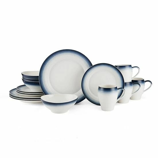 Mikasa Swirl 16-pc. Dinnerware Set Gray 5 Mikasa Swirl 16-pc. Dinnerware Set Gray - Image 3
