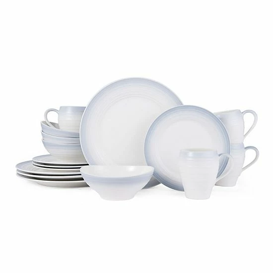 Mikasa Swirl 16-pc. Dinnerware Set Gray 8 Mikasa Swirl 16-pc. Dinnerware Set Gray - Image 6