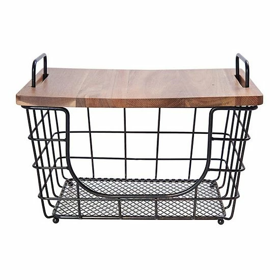 Mikasa Stackable Basket With Lid 3 Mikasa Stackable Basket With Lid