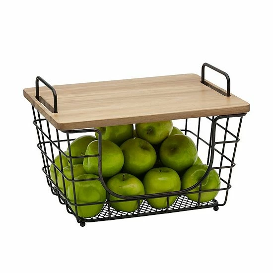 Mikasa Stackable Basket With Lid 4 Mikasa Stackable Basket With Lid - Image 2