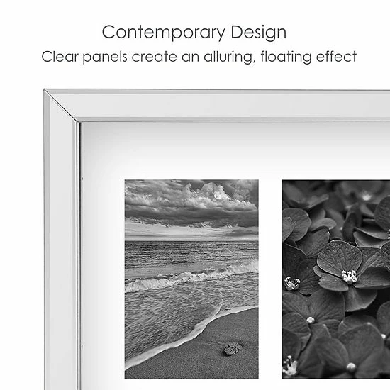 Mikasa Mirror Floating Gallery 5-opening 4" X 6" Collage Frame 6 Mikasa Mirror Floating Gallery 5-opening 4" X 6" Collage Frame - Image 4