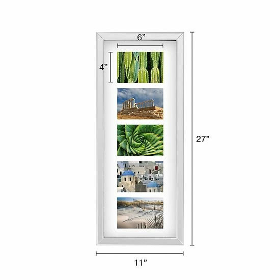 Mikasa Mirror Floating Gallery 5-opening 4" X 6" Collage Frame 7 Mikasa Mirror Floating Gallery 5-opening 4" X 6" Collage Frame - Image 5