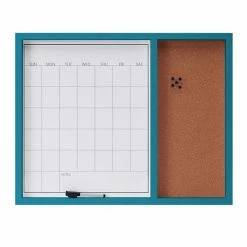 Mikasa White Board Calendar & Cork Board Gray