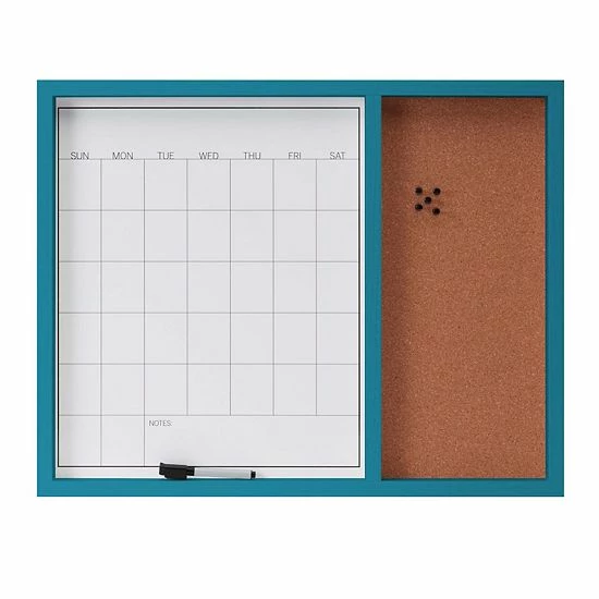 Mikasa White Board Calendar & Cork Board Gray 3 Mikasa White Board Calendar & Cork Board Gray
