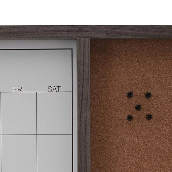 Mikasa White Board Calendar & Cork Board Gray 6 Mikasa White Board Calendar & Cork Board Gray - Image 4