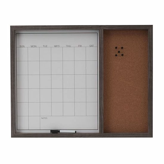 Mikasa White Board Calendar & Cork Board Gray 8 Mikasa White Board Calendar & Cork Board Gray - Image 6