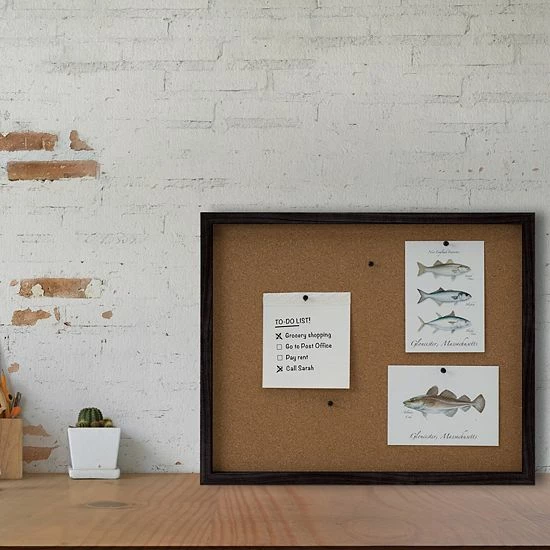 Mikasa Cork Memo Board Wall Decor Gray 4 Mikasa Cork Memo Board Wall Decor Gray - Image 2