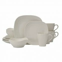 Mikasa Swirl Square 16-pc. Dinnerware Set Blue