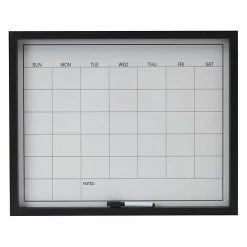Mikasa Calendar Dry Erase Board Wall Decor Black