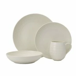 Mikasa Swirl Coupe 4-pc. Dinnerware Set White