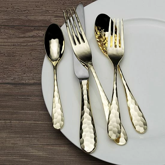 Mikasa Gold-Plated Lilah 20-pc. Flatware Set 4 Mikasa Gold-Plated Lilah 20-pc. Flatware Set - Image 2