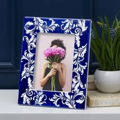 Mikasa Blue White Vines Ceramic 5" X 7" Frame -Mikasa Sales Store unnamed file 716
